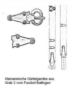 Original Alemannic belt fittings