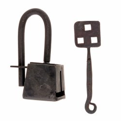 Forged Viking Padlock with key