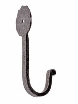 Hand forged wall hook - side