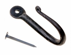 Forged wall hook with fixing nail