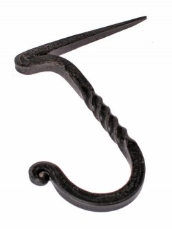 Hand forged medieval wall hook