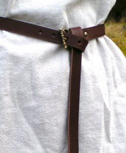 Long medieval belt in use