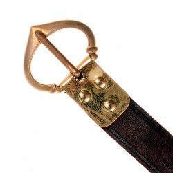 Medieval belt with bronze buckle