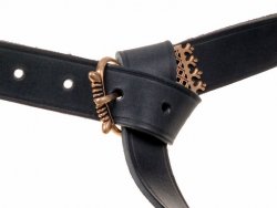 Medieval leather belt - wrapped