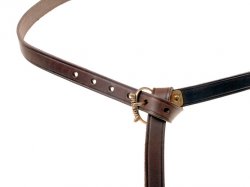 Medieval leather belt - brown
