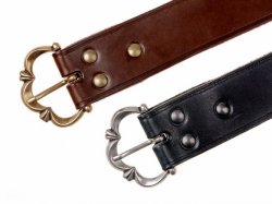 Long medieval belt - buckles