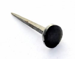 Hand forged iron nail replica