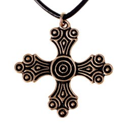 Rus Viking cross pendant - bronze