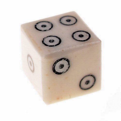 Medieval bone dice replica