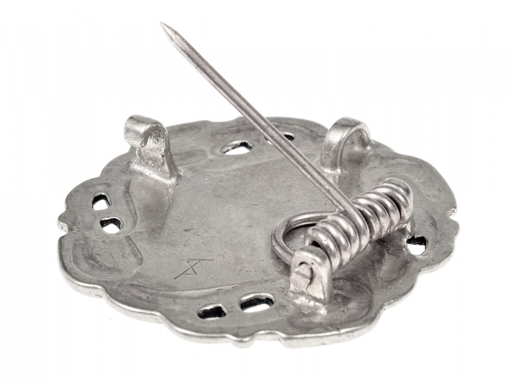 Frankish bird brooch - silver plated