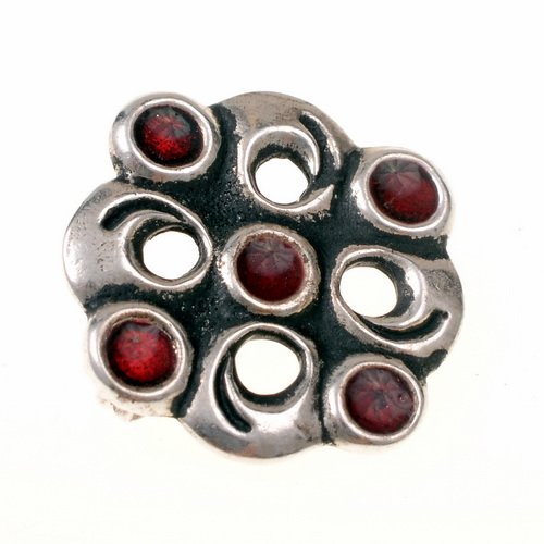 Rosettenfibel - versilbert