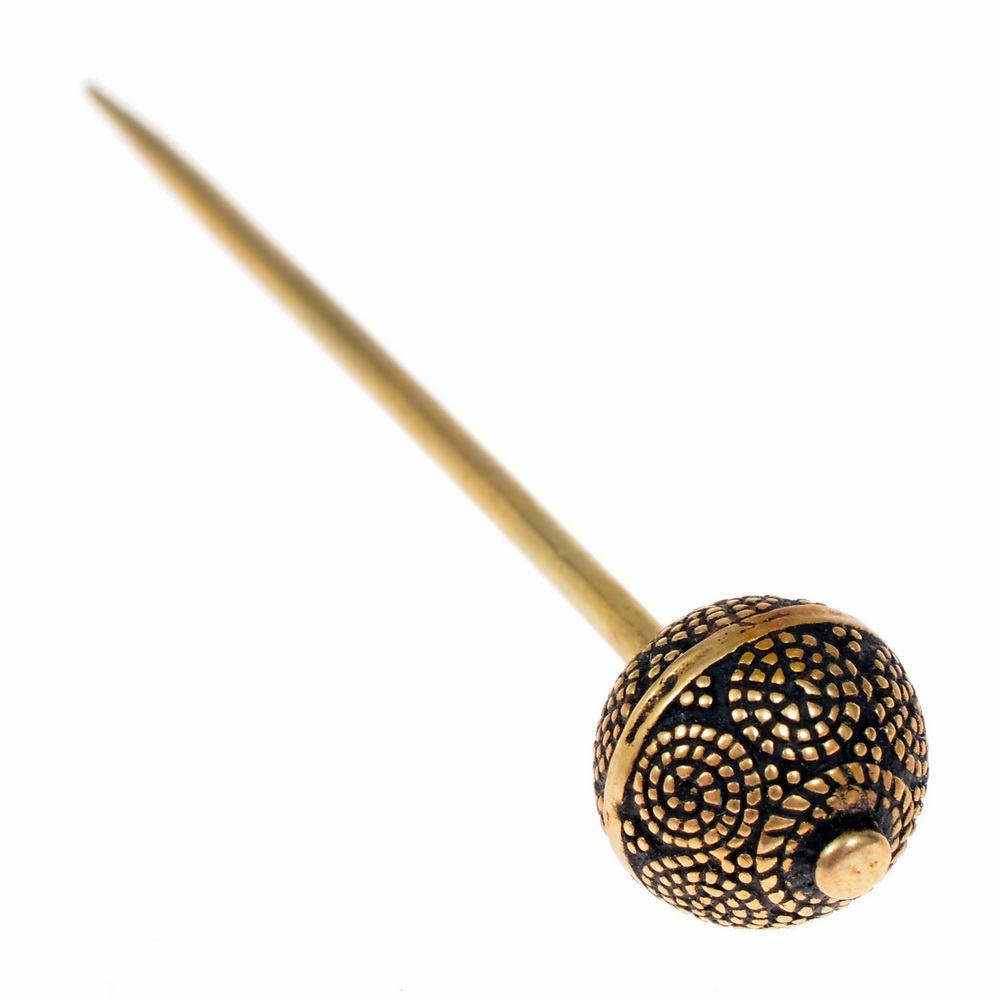 Medieval ball-headed headscarf pin
