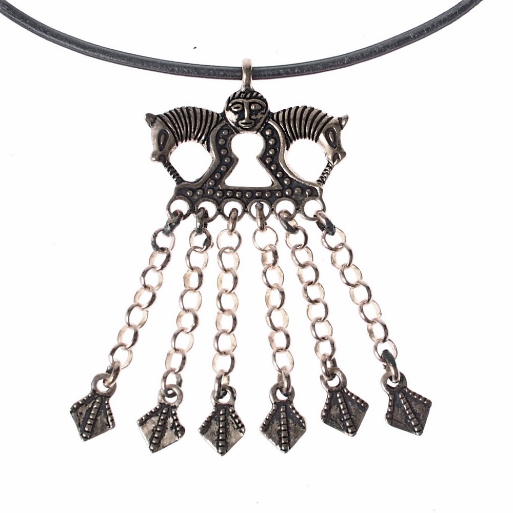 Viking rattle-pendant - silver plated