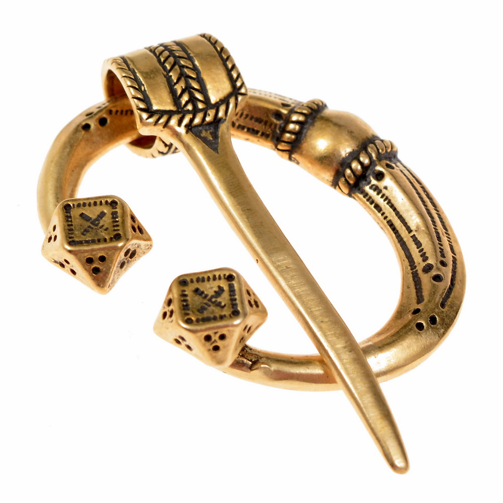 Polyhedron ring brooch - Bronze