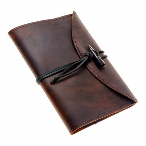 Leder-Buchh�lle - braun