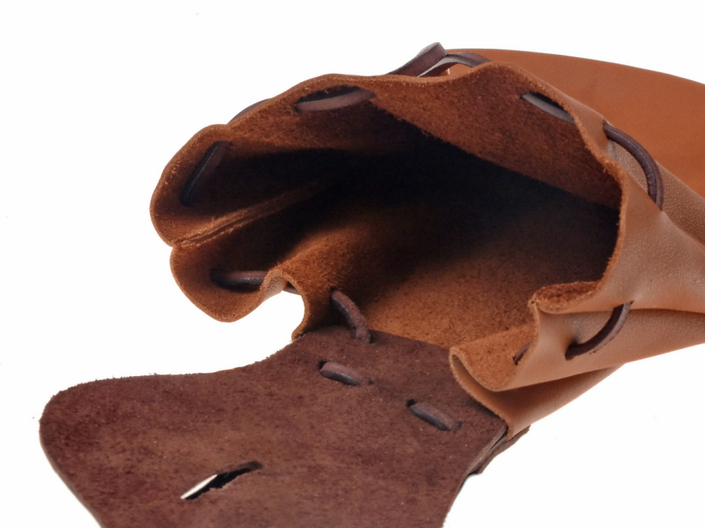 Medieval alms pouch - inside