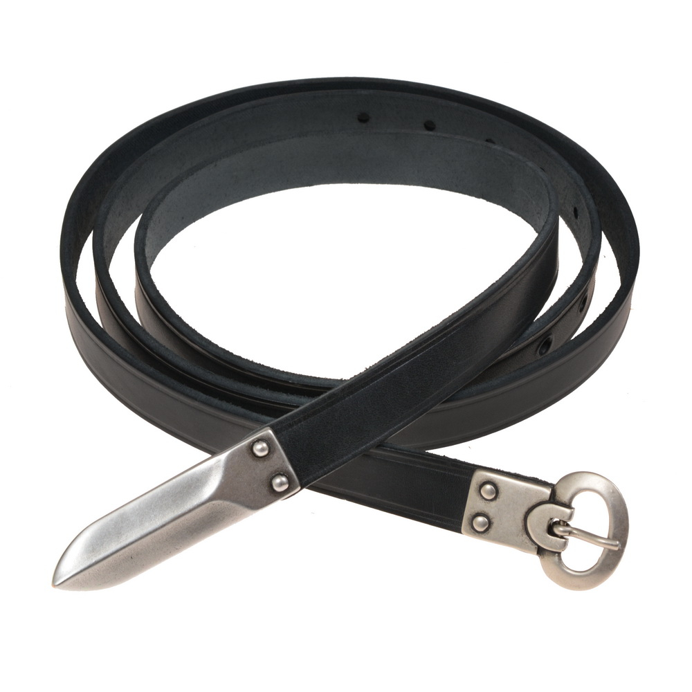 Merovingian belt - black / silver