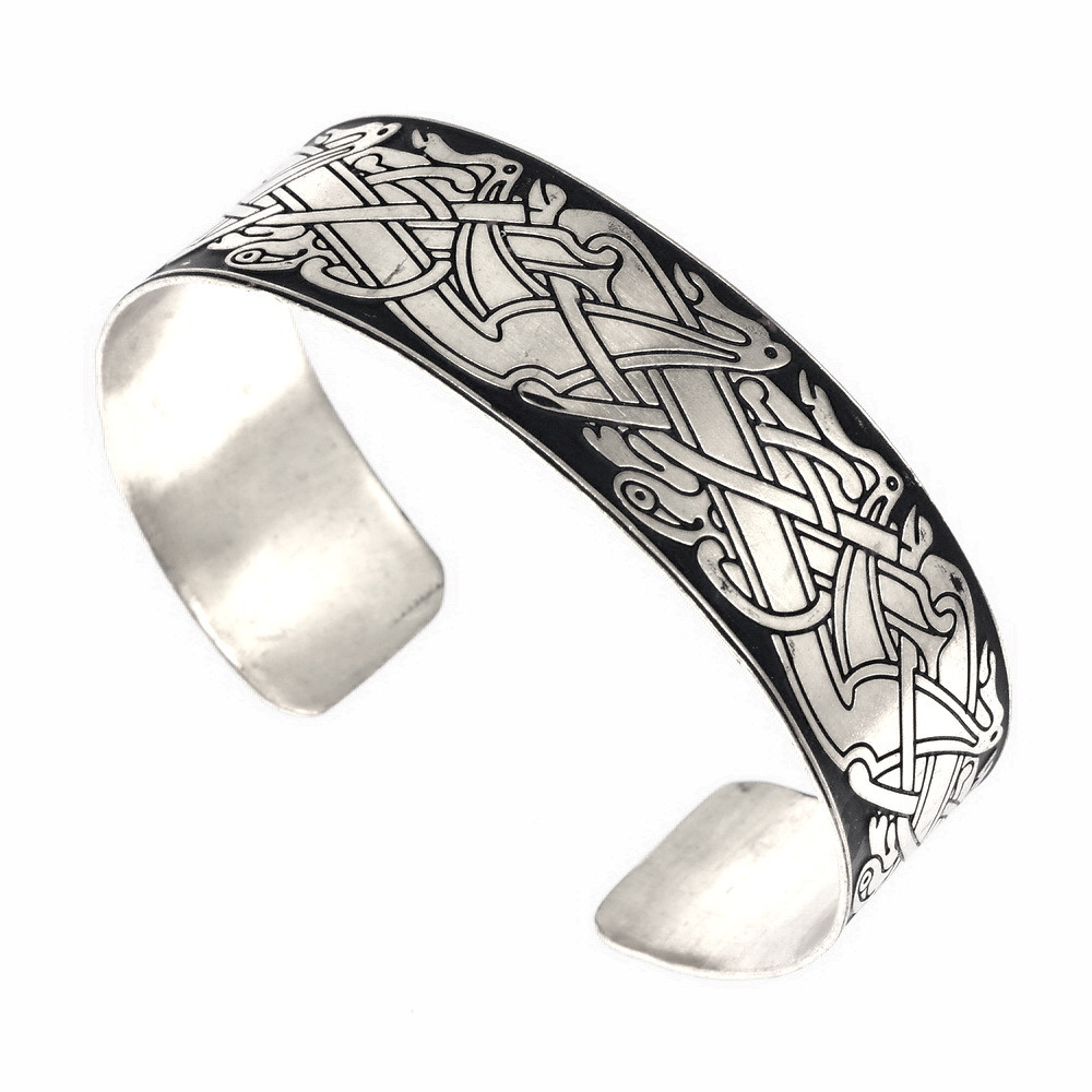 Keltischer Armreifen - versilbert