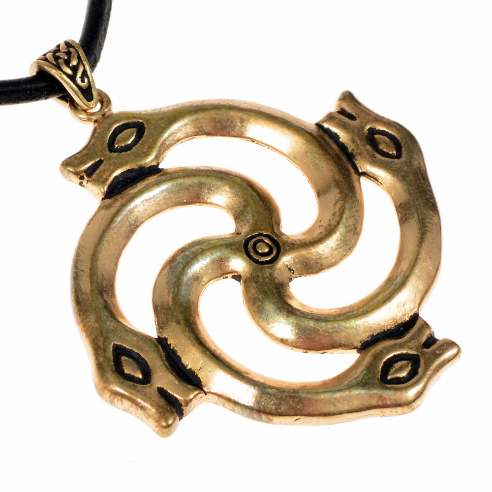 Viking Age serpent pendant - bronze