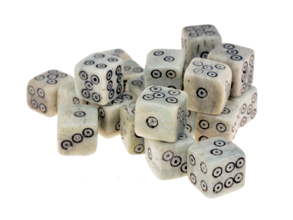 Bone dice of the Viking Age