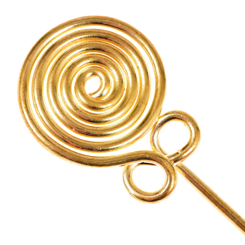 Spiral headed pin - detail