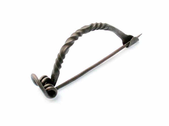 Forged Celtic bow brooch 