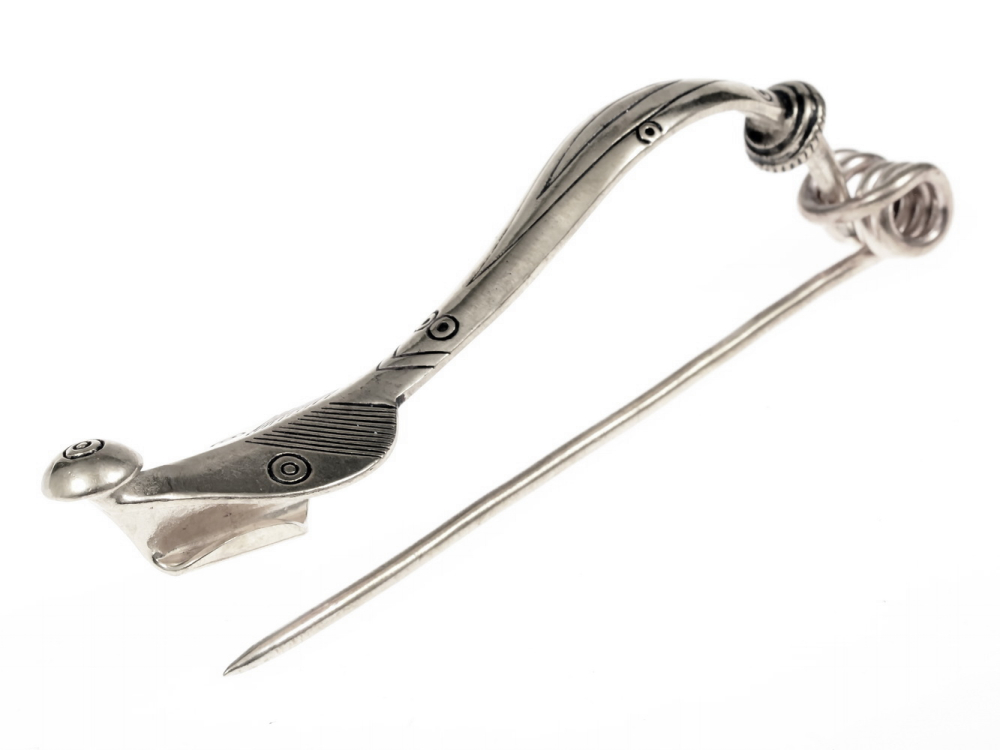 Certosa fibula replica - silver