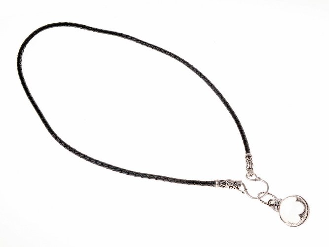 Viking leather necklace - black