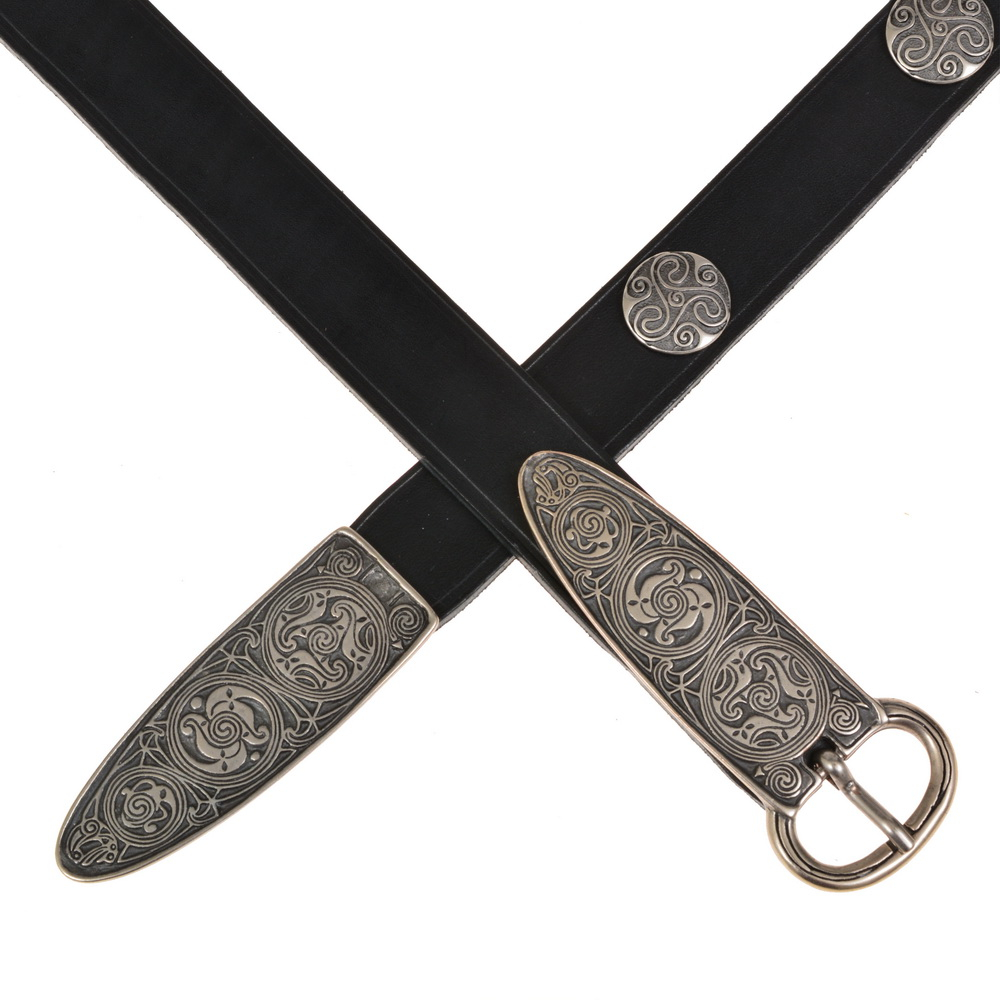 Fr�hmittelalter-G�rtel - schwarz / silber