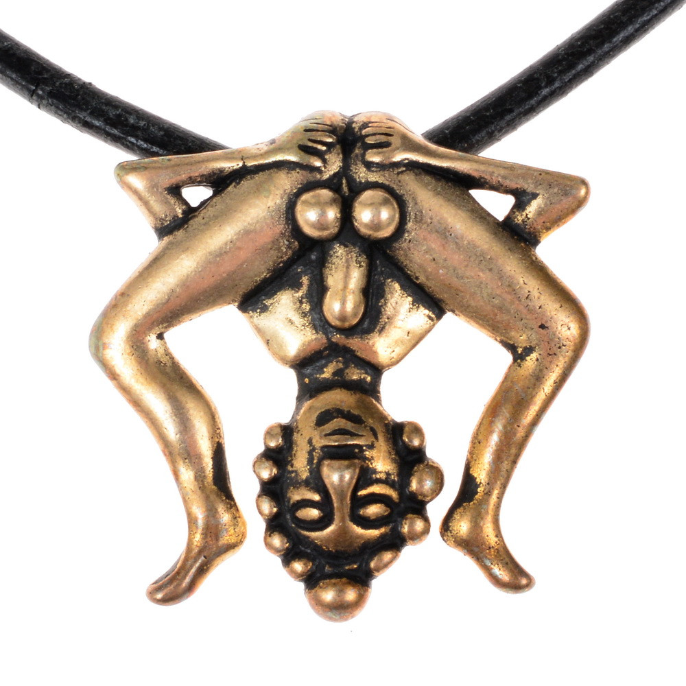 Obscene-erotic pendant - bronze