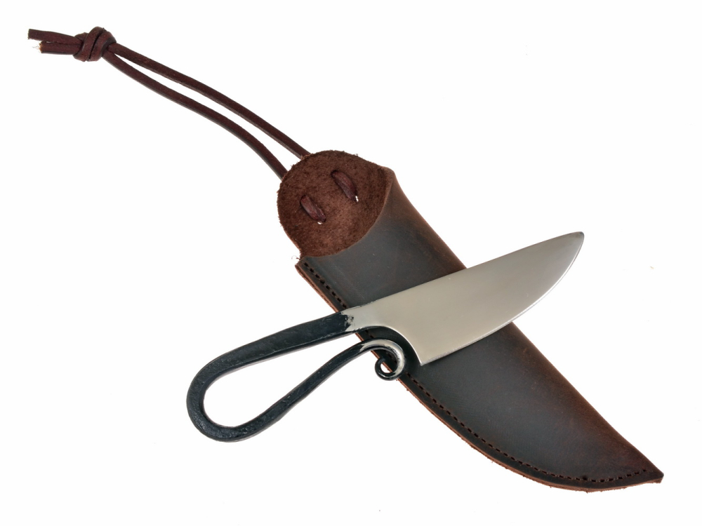 Leather sheath for the belt