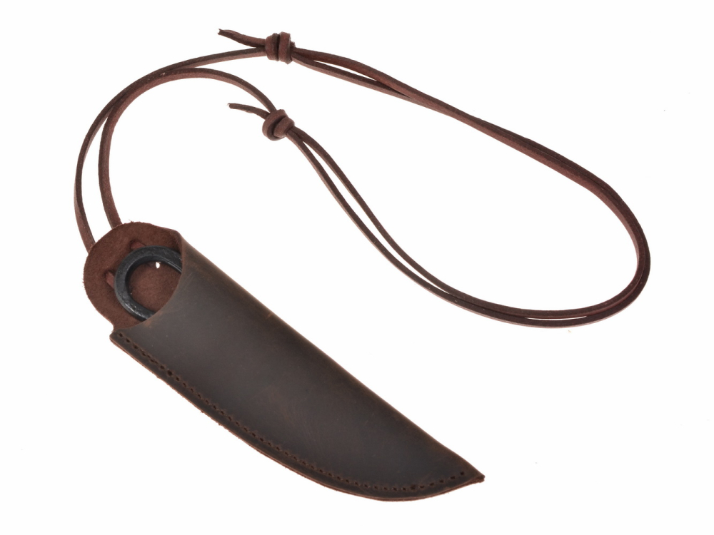 Leather sheath for the neck