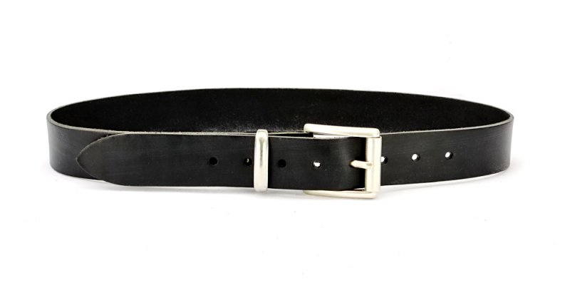 Leather belt - black