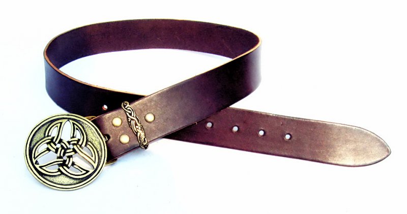 Buckle belt Celtic triade - brown