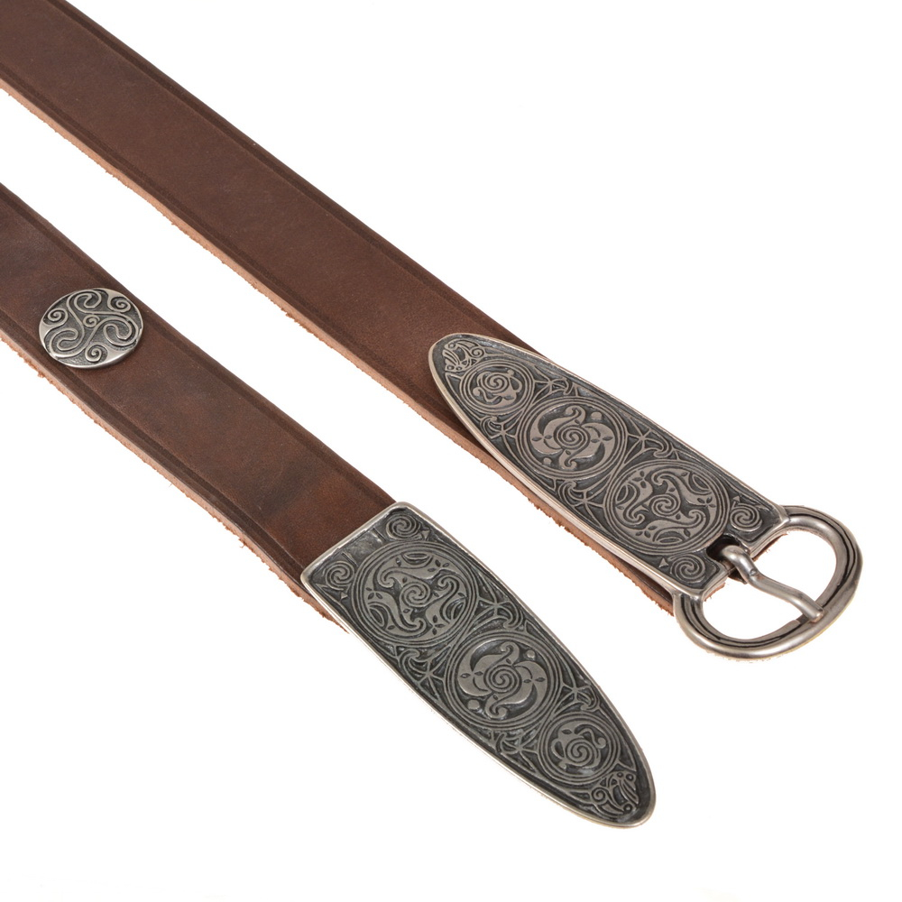 Fr�hmittelalter-G�rtel - braun / silber