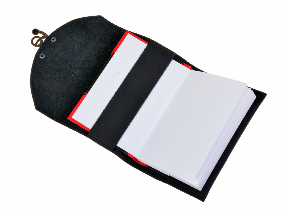 Leder-Buchh�lle - ge�ffnet