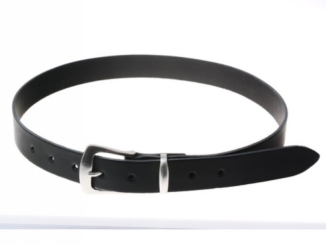 Cow hide leather belt - black