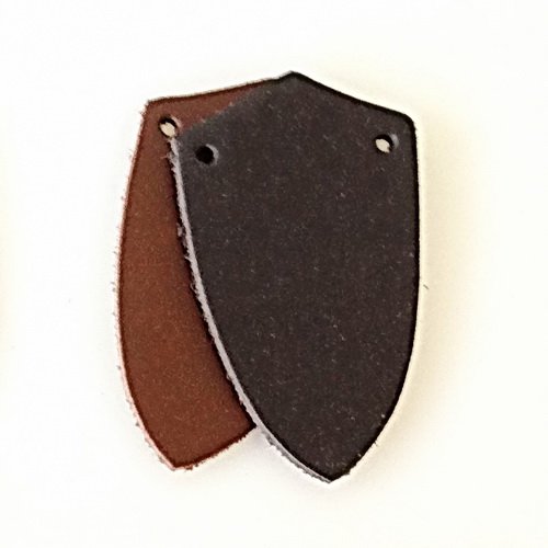Lederschuppen Schild / Spalt-Leder
