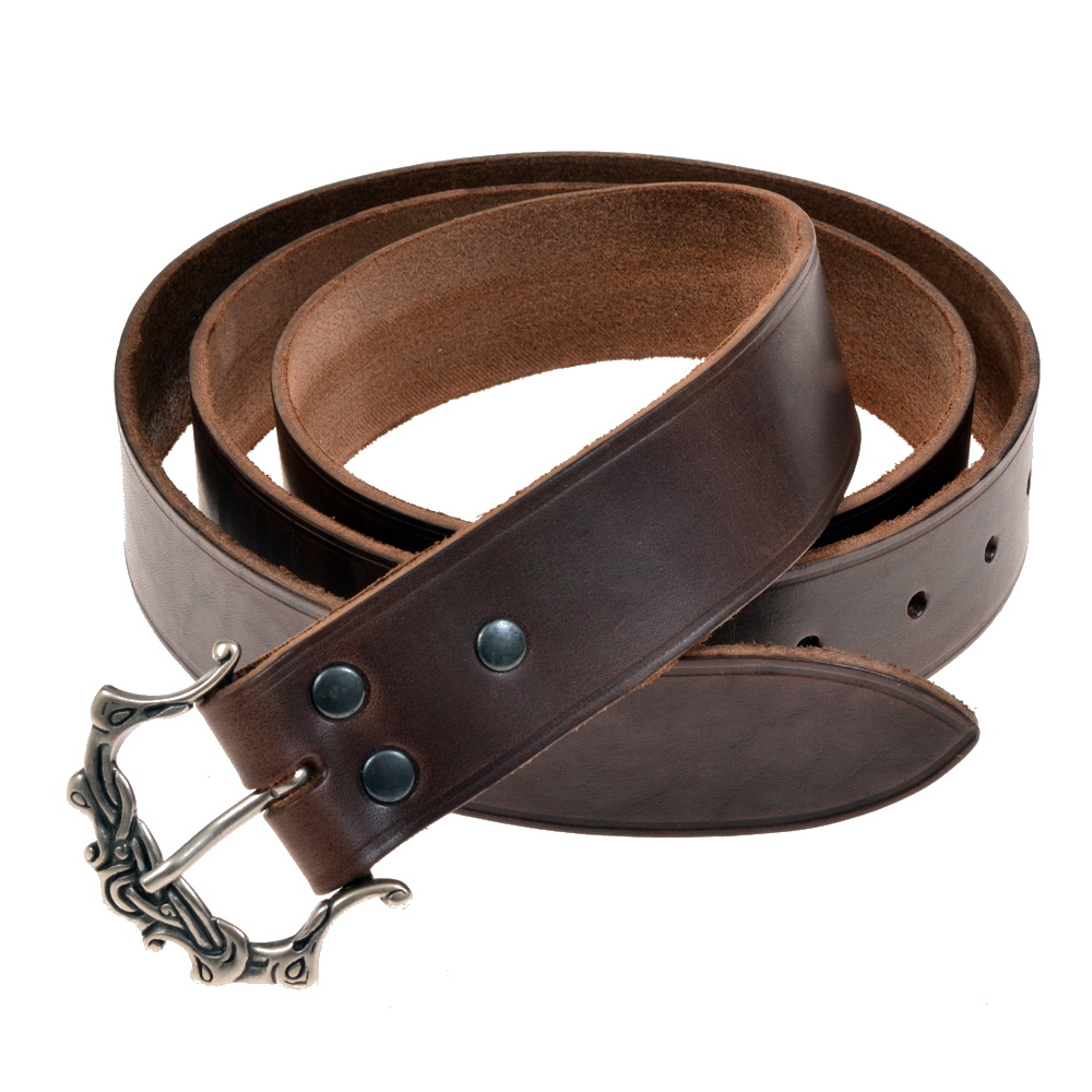 Langer Wikingerg�rtel - braun / silber