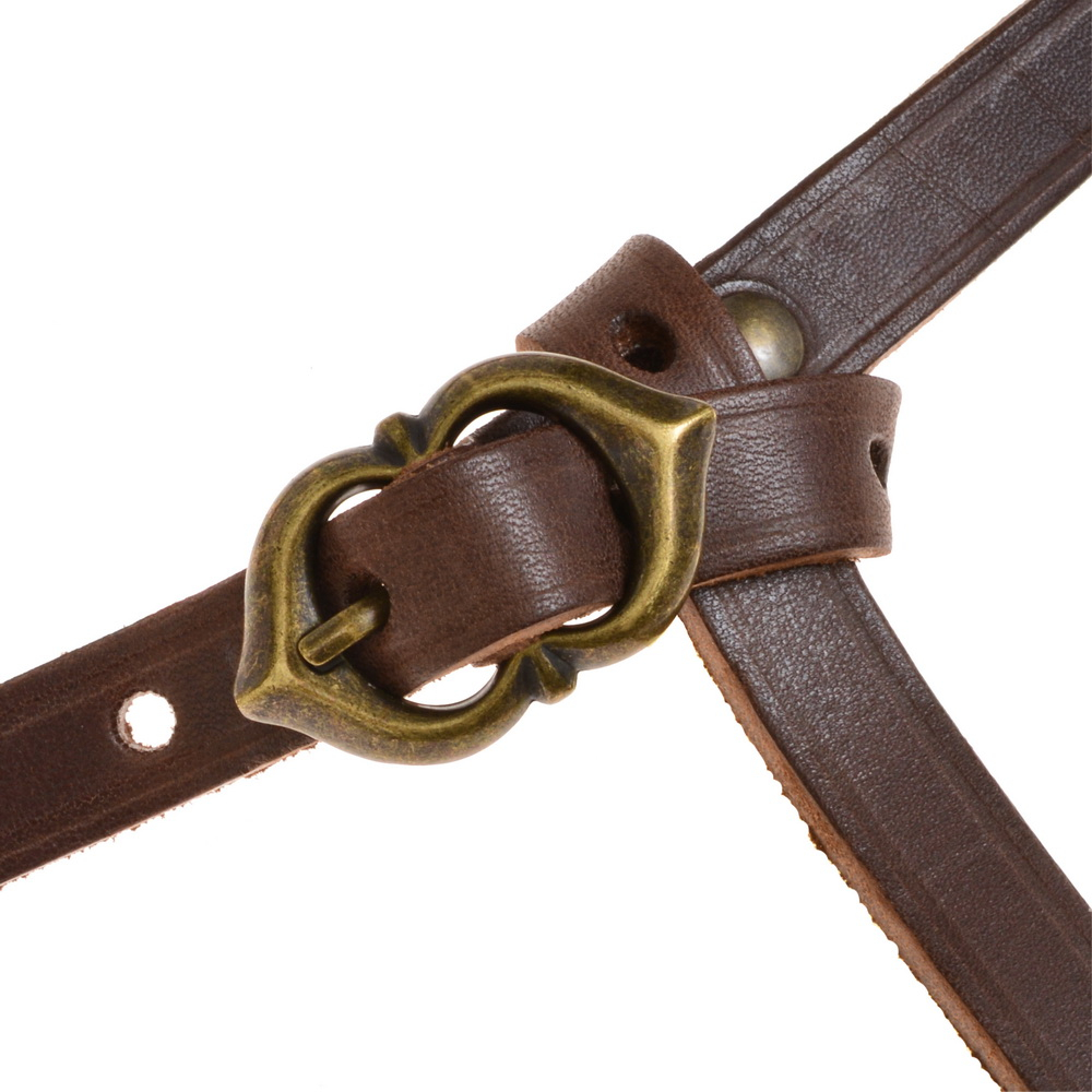 Medieval belt - brown / brass