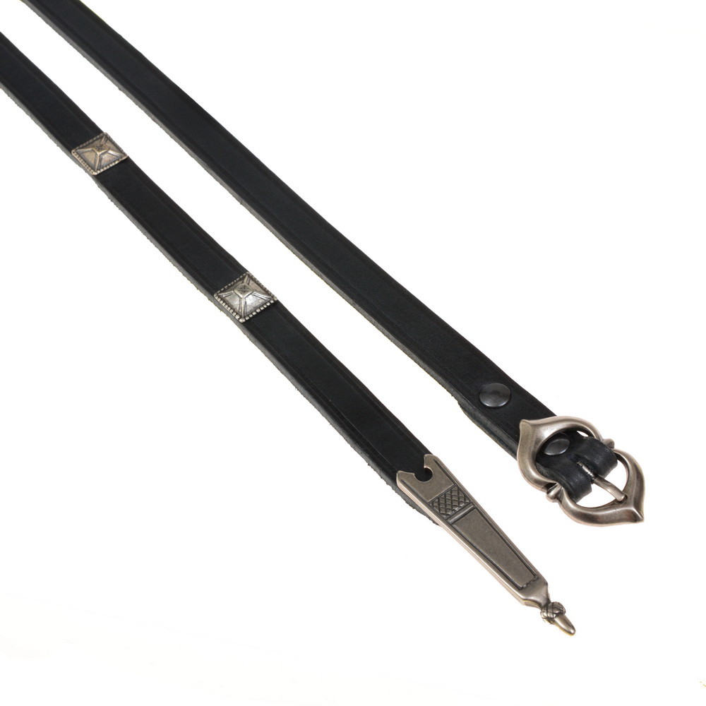 Medieval belt - black / silver