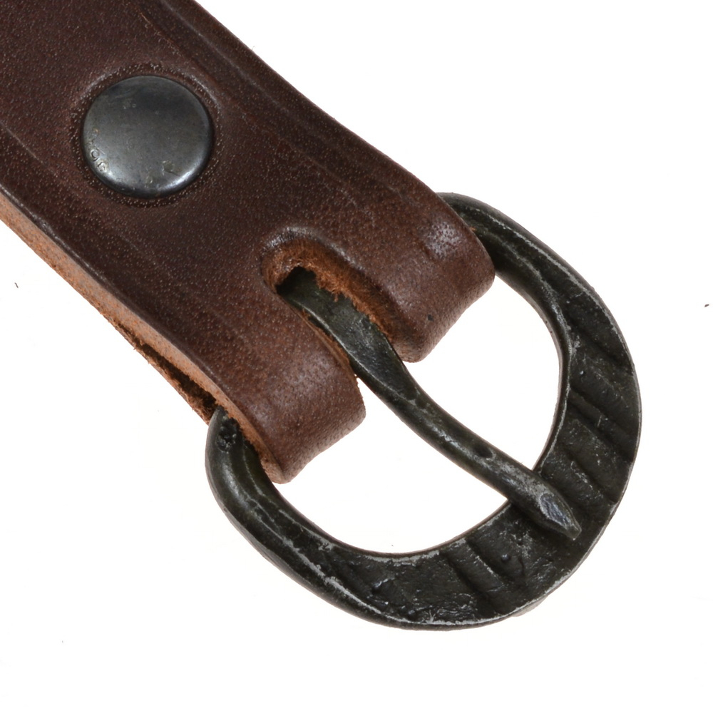 Medieval belt with forged buckle