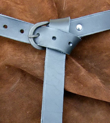 Medieval belt with forged buckle