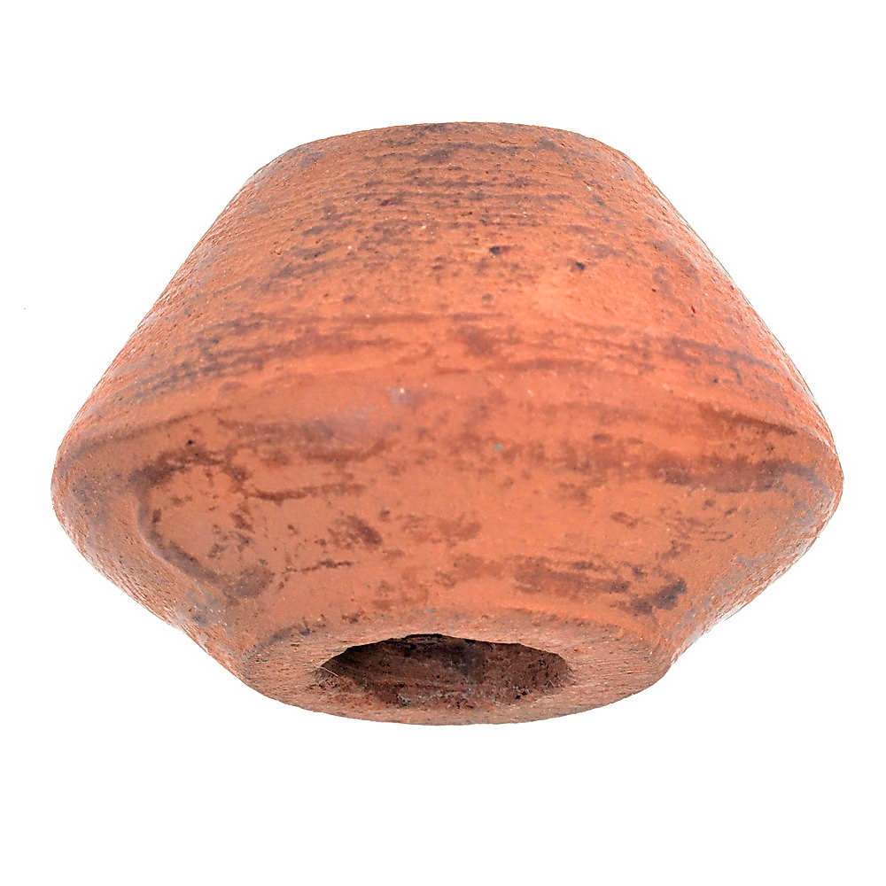 Medieval spinning whorl of clay