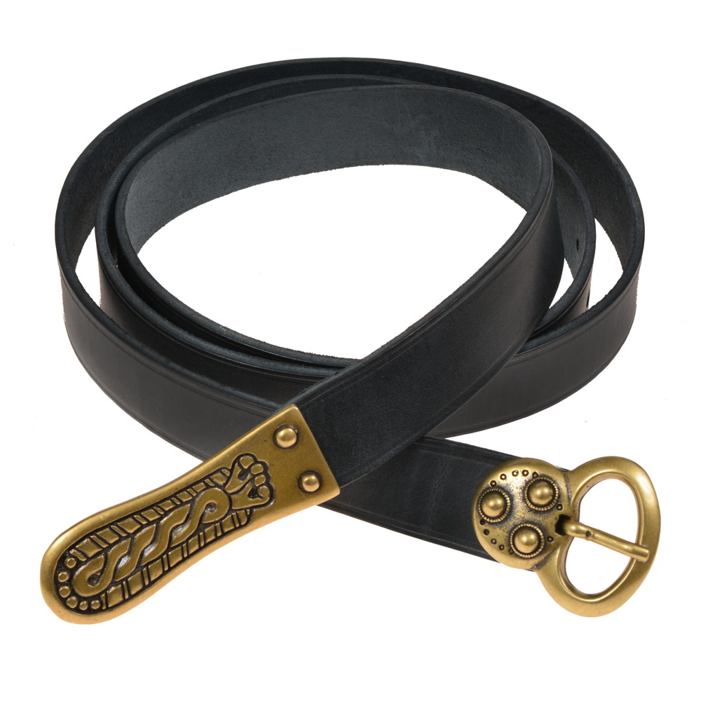 Merovingian belt - black / brass