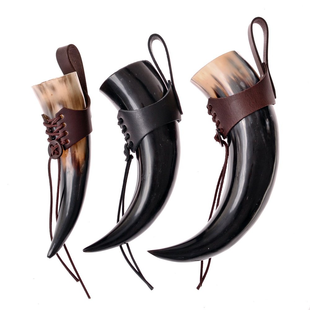 Horns with drinking horn holders