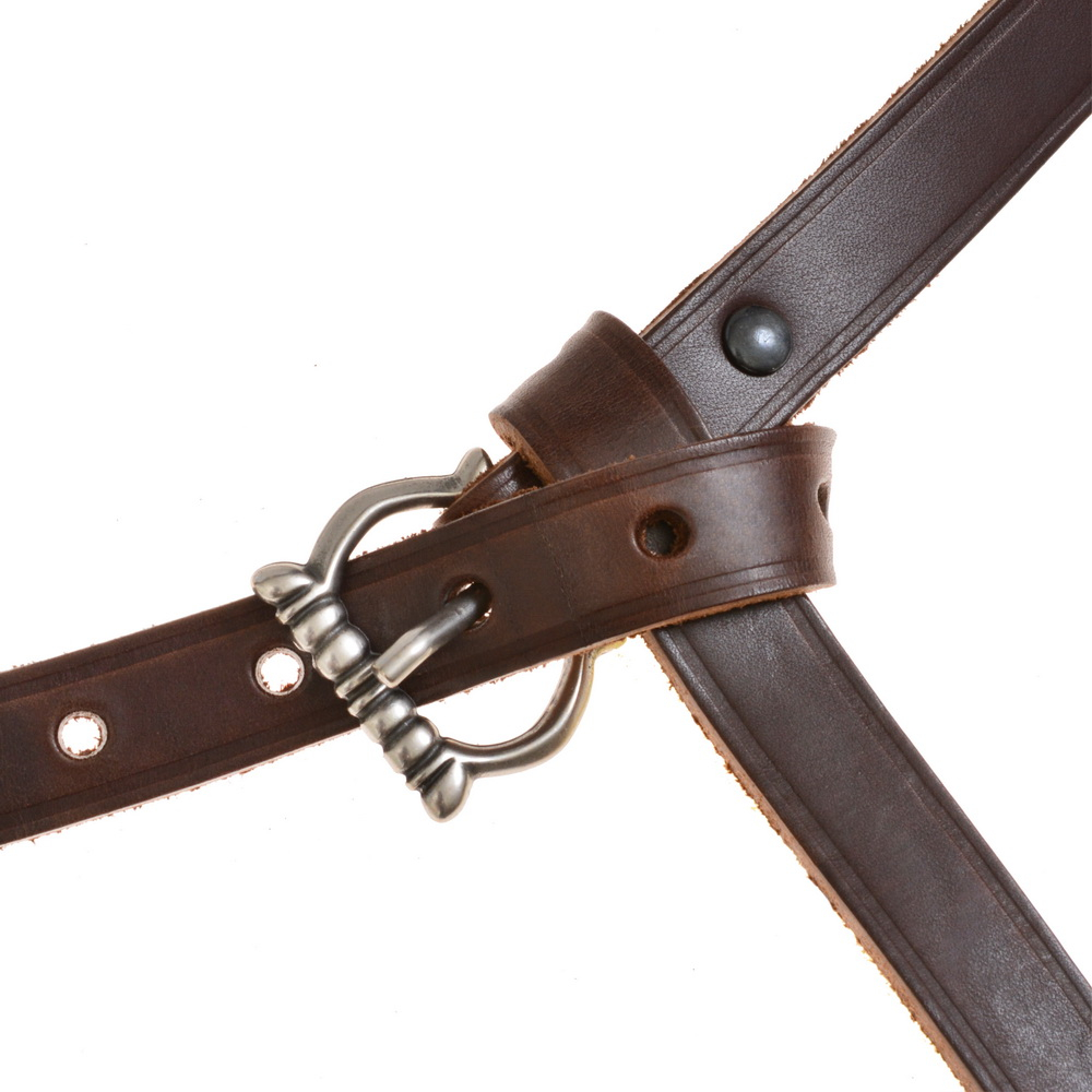 Medieval belt - brown / silver