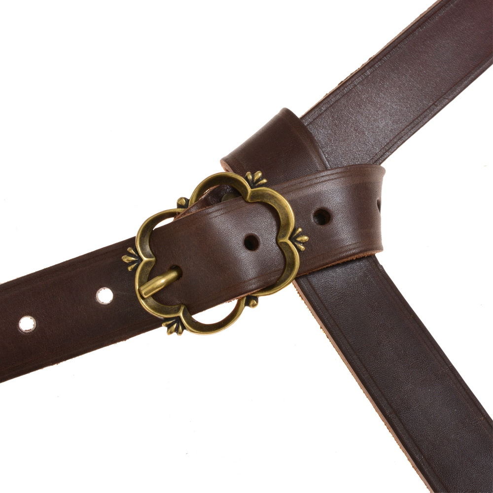 Medieval belt - brown / brass
