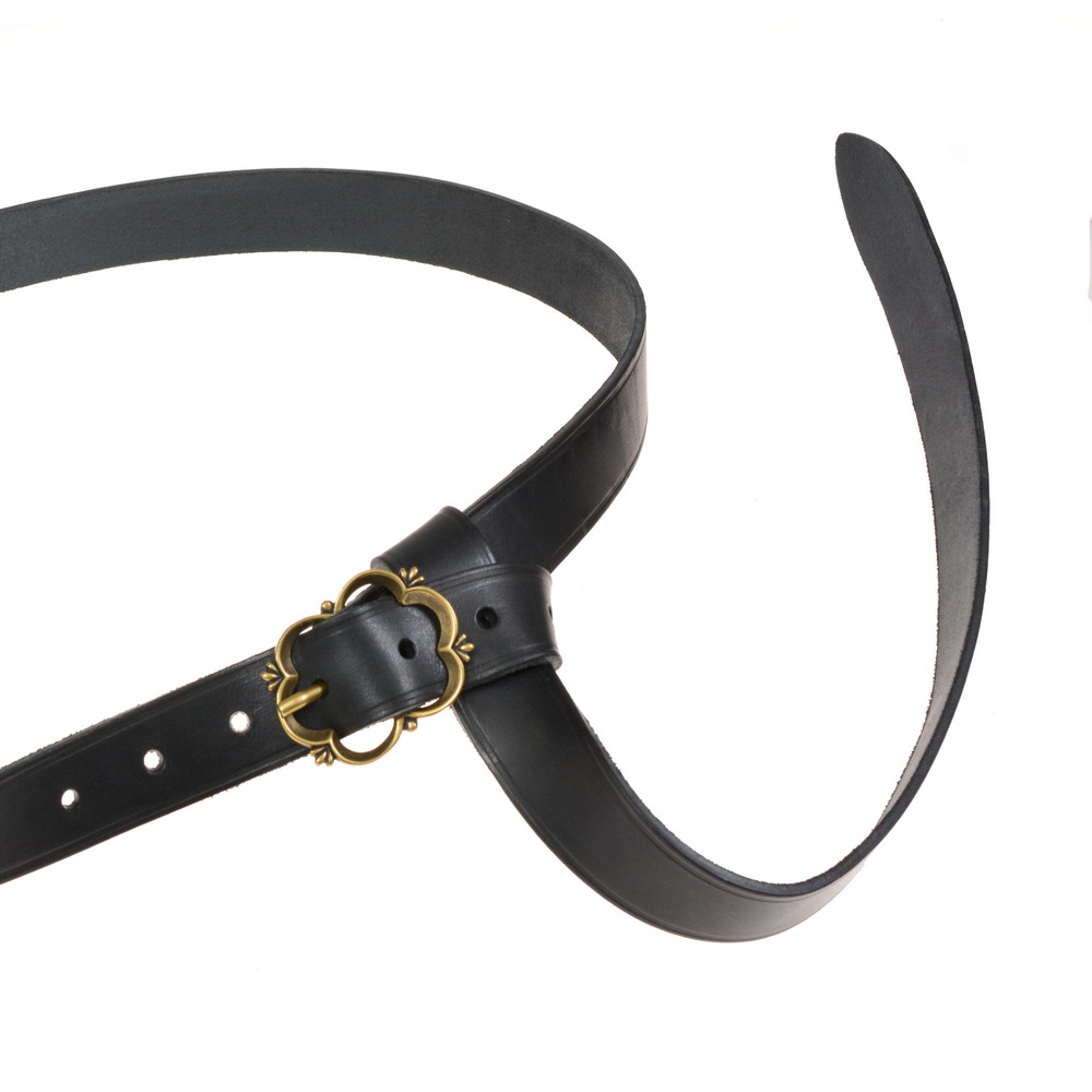 Medieval belt - black / brass