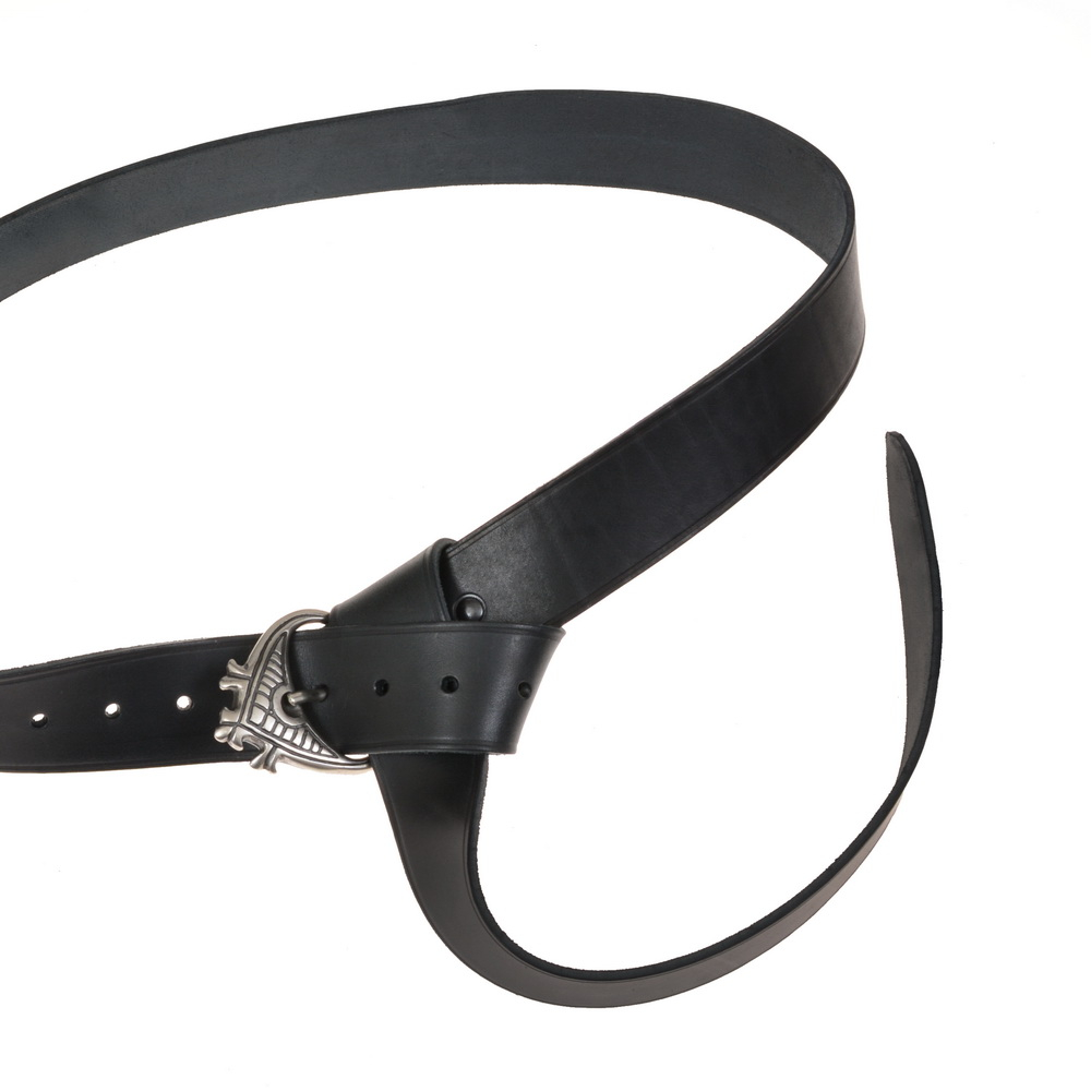 High medieval belt - black / silver